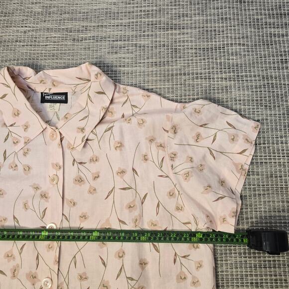 VTG Positive Influence Linen Dress 2pc Set Womens Plus 20W Cottagecore Floral - Picture 7 of 14